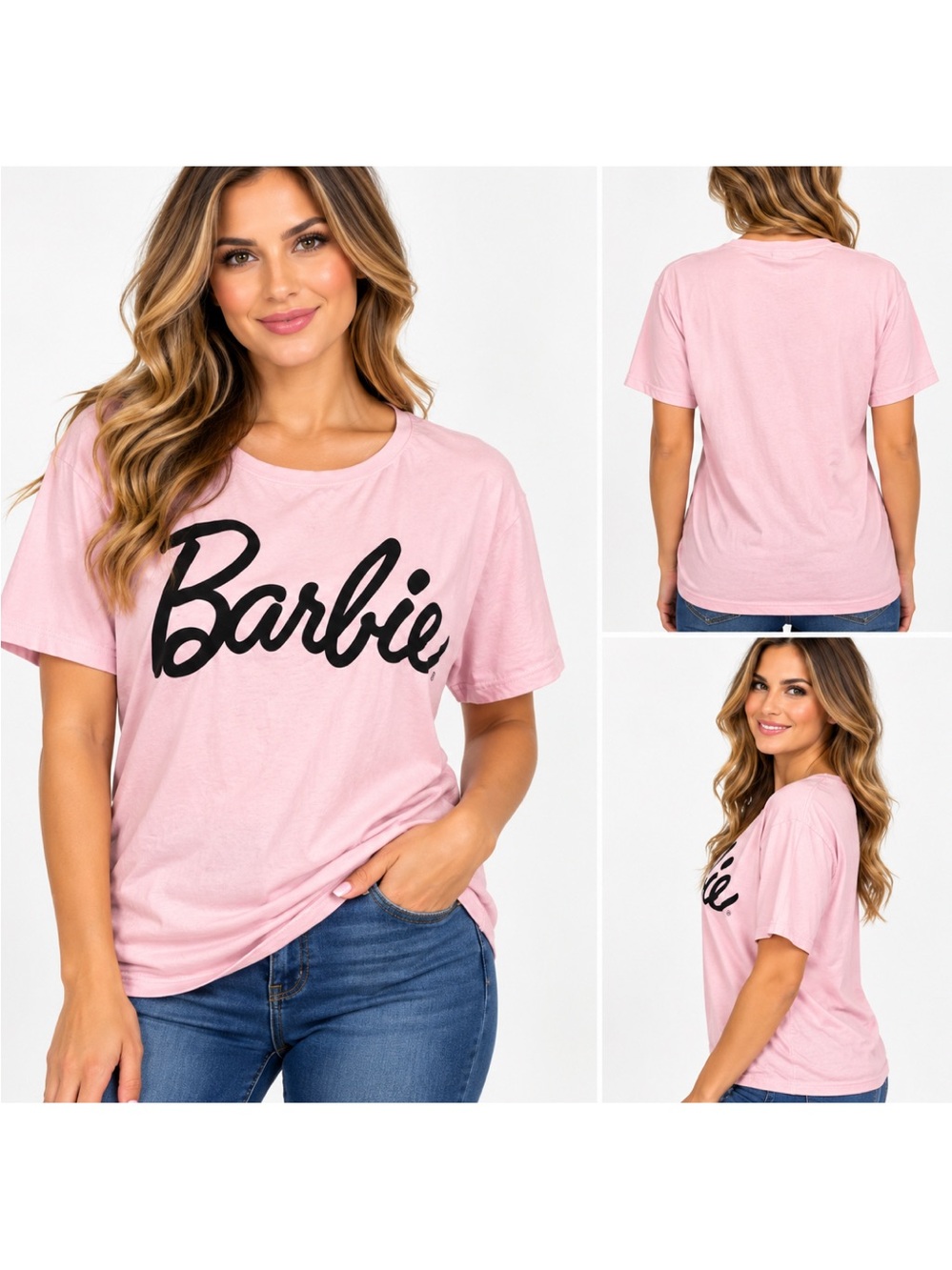 Barbie Light Pink Graphic Logo Tee